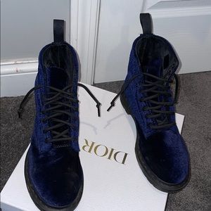 Blue velvet doc martens